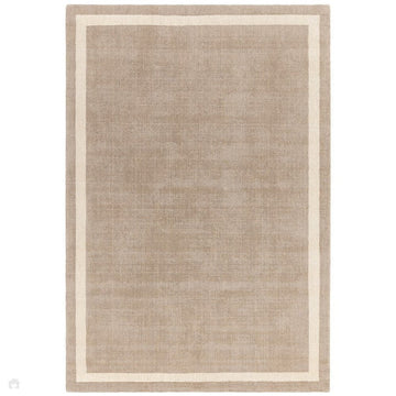 Albi Modern Plain Border Tonal Distressed Hand-Woven Textured Wool Low Profile Tip Sheared Short Pile Sand Rug-Asiatic Carpets-Rug Love - The Most Loved Rug Store